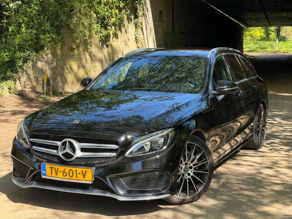 Mercedes-Benz C-Klasse C180 156pk 9G-TRONIC 2018 Zwart, Auto's, Automaat, Achterwielaandrijving, 1800 kg, Zwart