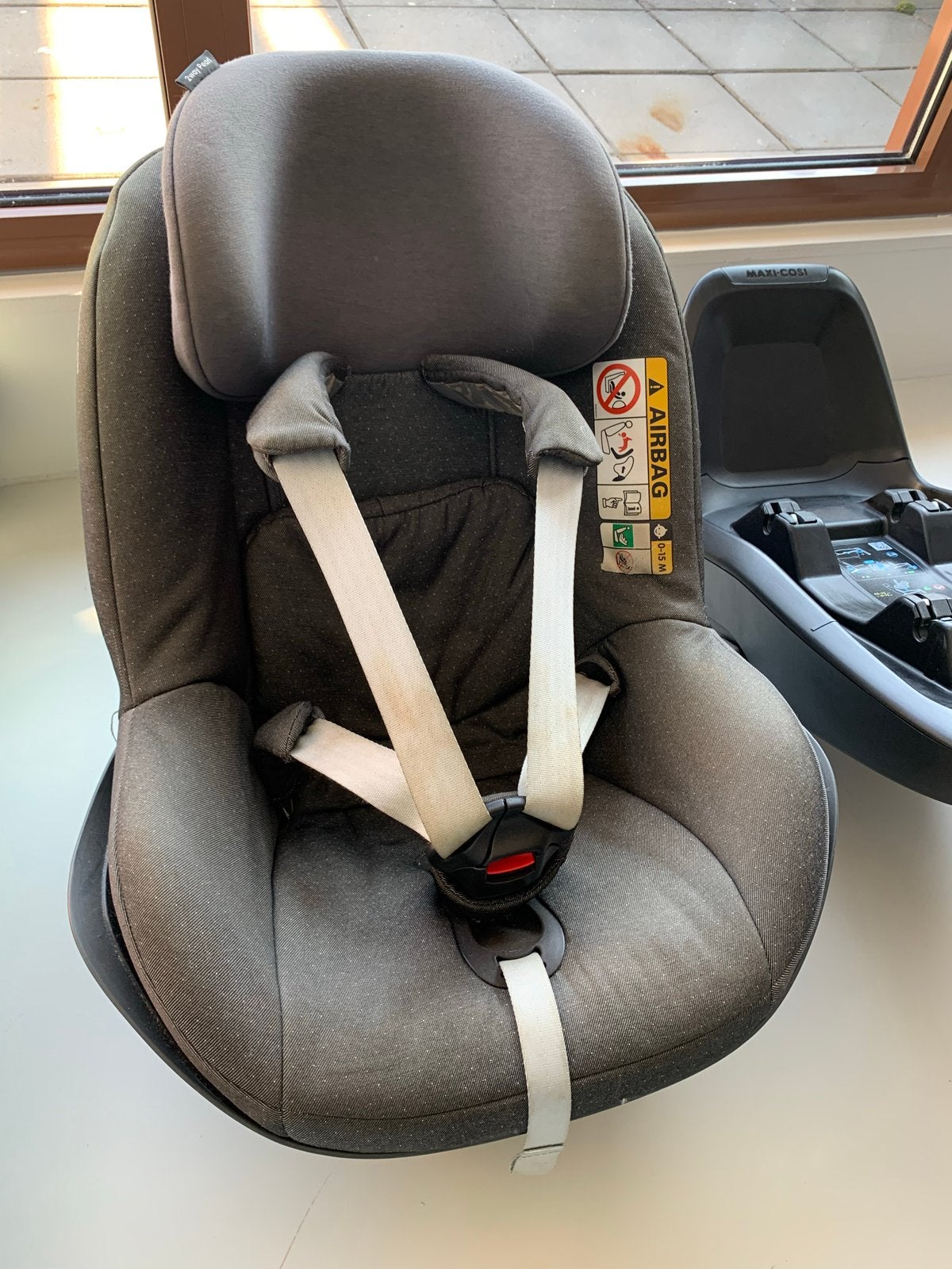 Maxi-Cosi 2wayFix Isofix Base met 2wayPearl autostoel, Ophalen, Gebruikt, 0 t/m 18 kg, Verstelbare rugleuning