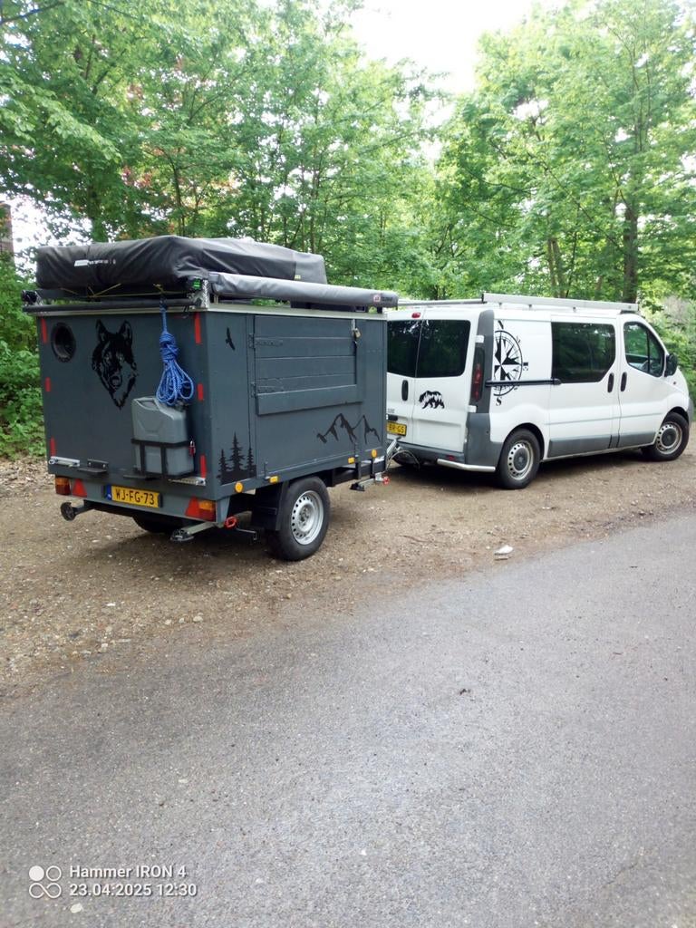 Robuuste camptrailer, Overige merken, Rondzit, Particulier, Luifel