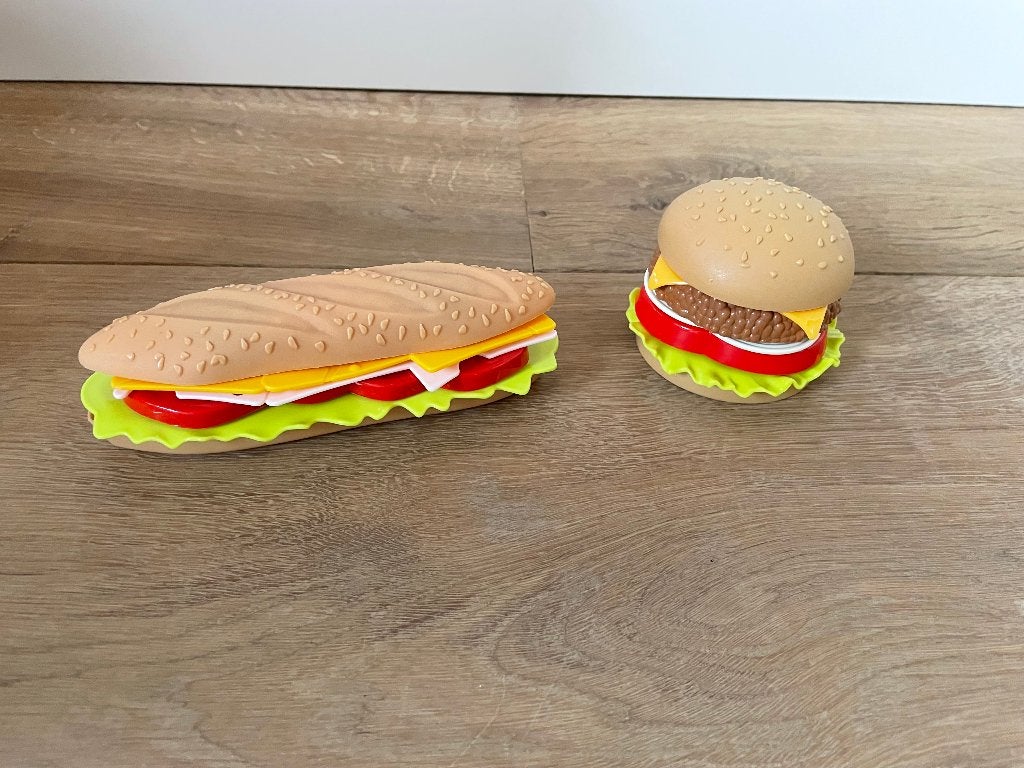 Hamburger en broodje Kado verjaardag Sint Kerst, Ophalen, Zo goed als nieuw, Speelkeuken-accessoire