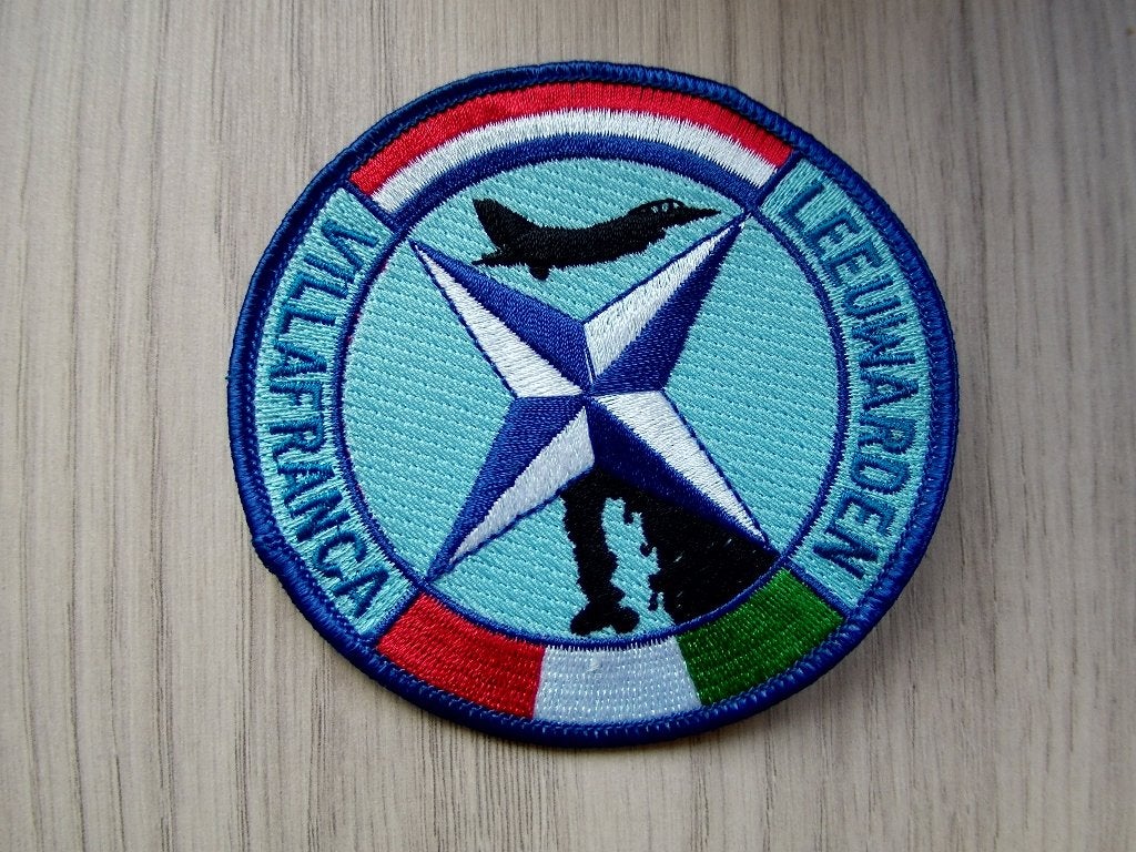 Patch RNLAF Deny Flight Leeuwarden - Villafranca, Verzamelen, Verzenden, Luchtmacht, Nederland, Embleem of Badge