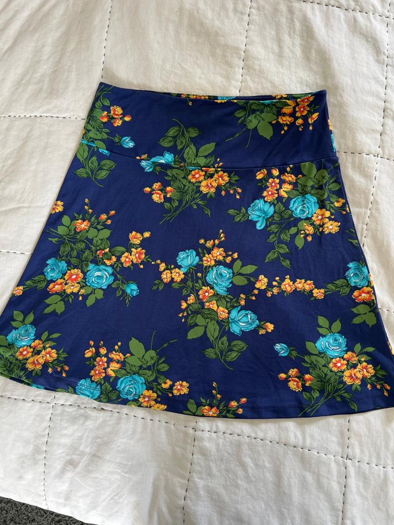 King Louie mast M Bloemenprint  rokje, Kleding | Dames, Rokken, Maat 38/40 (M), Blauw, Ophalen of Verzenden, Zo goed als nieuw