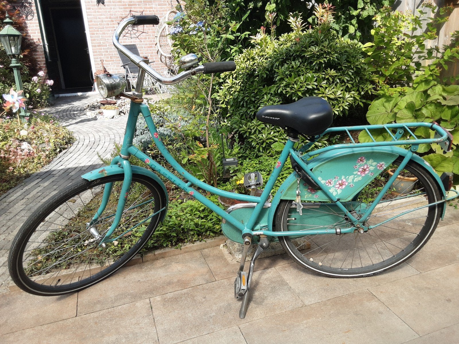 Gazelle meisjesfiets met bloemendecoratie, Terugtraprem, Gebruikt, Gazelle, Ophalen