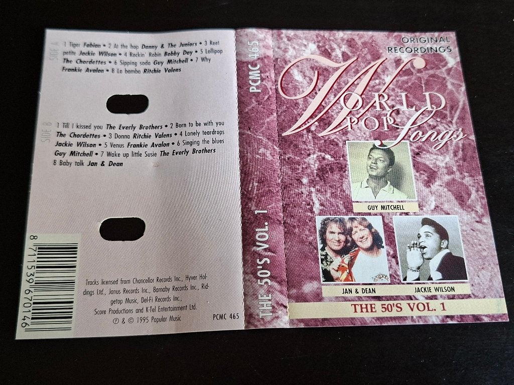 WORLD POP SONGS - THE 50'S VOL. 1 (MC), Cd's en Dvd's, Cassettebandjes, Ophalen of Verzenden, Zo goed als nieuw, Origineel, Met bewaardoos, rek of koffer
