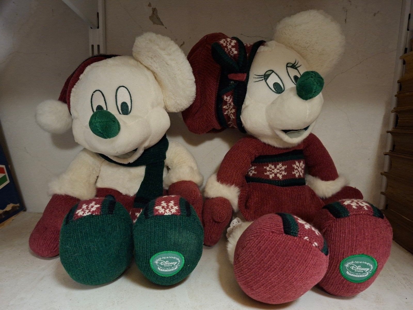 Disney Winter Exclusief Knuffels - Mickey & Minnie Mouse, Ophalen of Verzenden, Mickey Mouse, Zo goed als nieuw, Knuffel