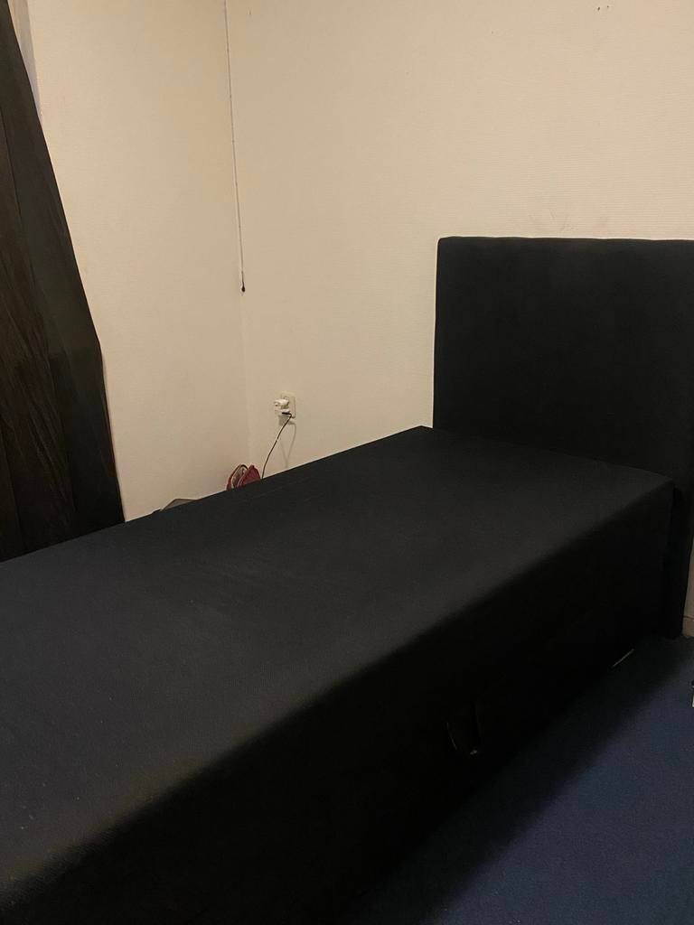 Eenpersoons bed met opbergruimte, Huis en Inrichting, Slaapkamer | Bedden, Ophalen, Gebruikt, 90 cm, Eenpersoons