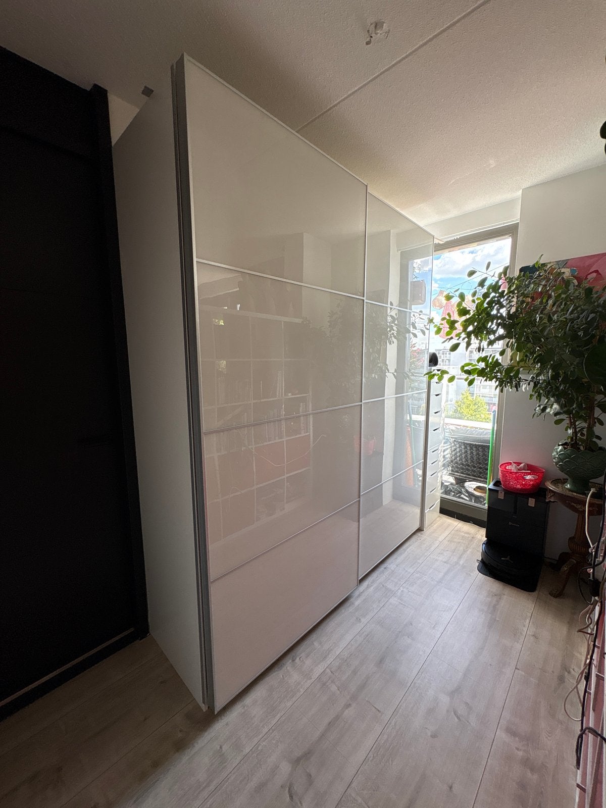Schuifdeuren voor IKEA Pax garderobekast - melkglas, Ophalen, Gebruikt, 200 cm of meer, Glas