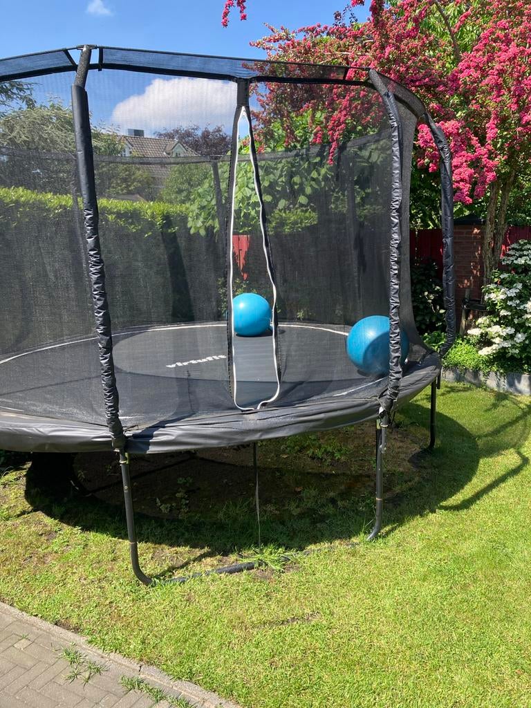 VirtuFit Trampoline met vangnet, beschermhoes en ankers, Ophalen, Zo goed als nieuw