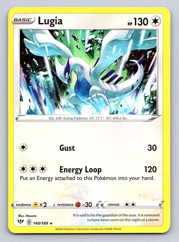 Lugia DAA 140 non-holo, Ophalen of Verzenden, Zo goed als nieuw, Losse kaart, Foil
