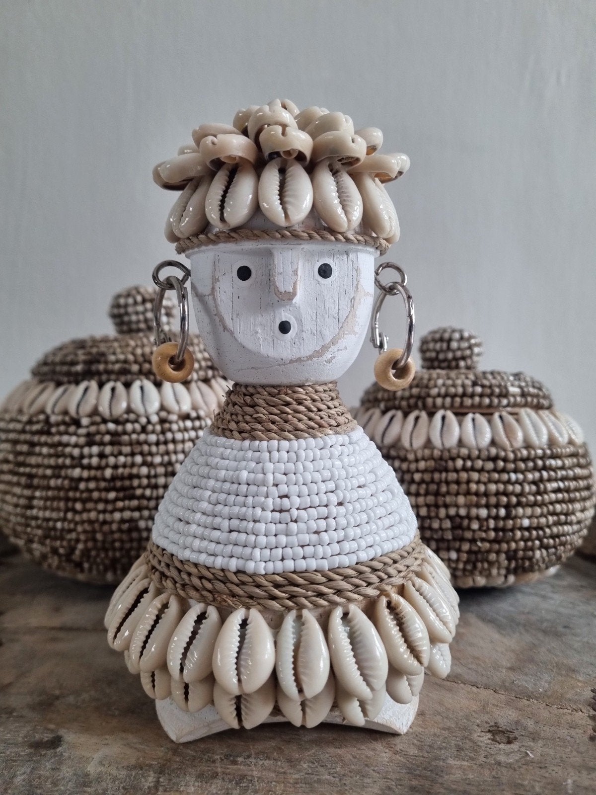 Balinese Namji Pop - medium size - Boho Ibiza, Huis en Inrichting, Boho, Nieuw, Ophalen of Verzenden, Beige