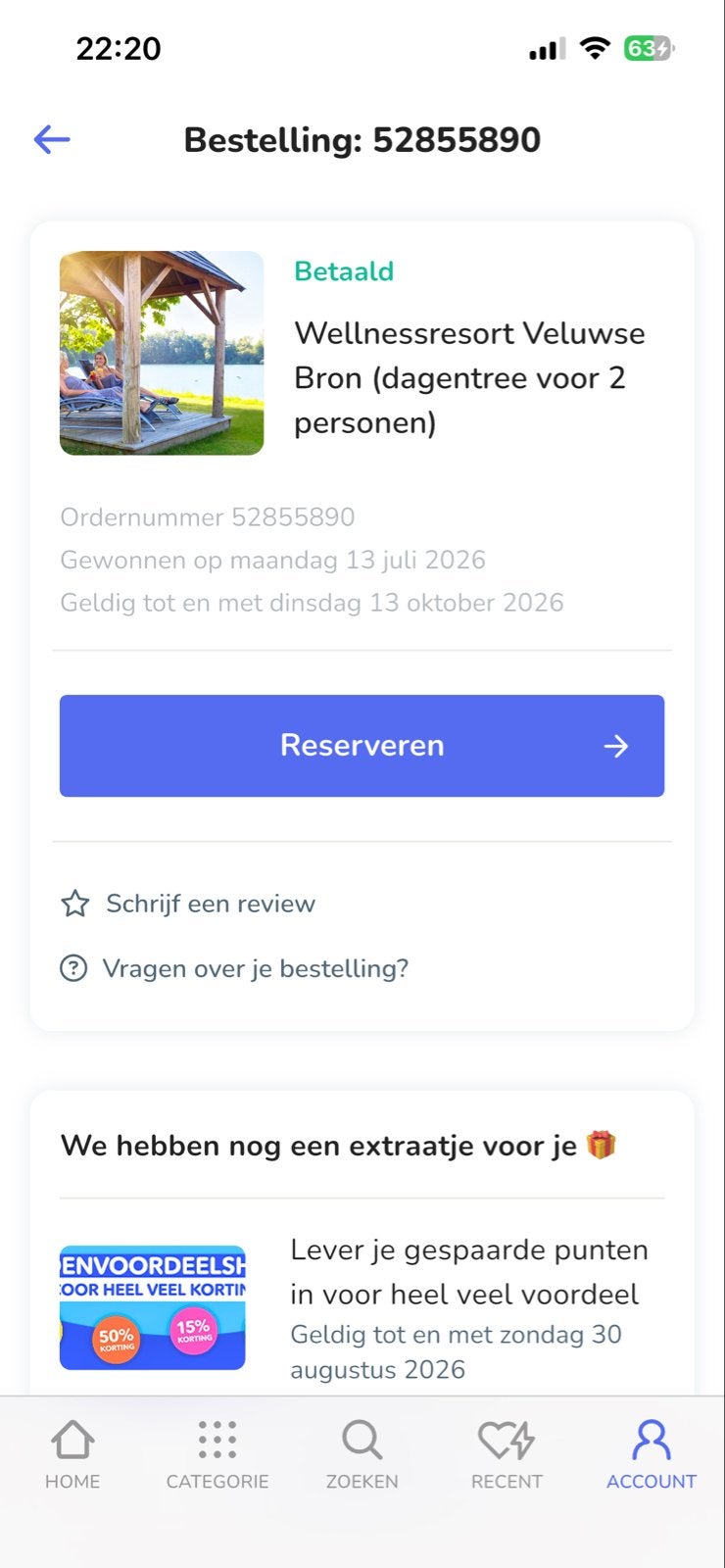 Veluwsebron sauna dagentree voor 2 personen, Tickets en Kaartjes, Twee personen, Ticket of Toegangskaart