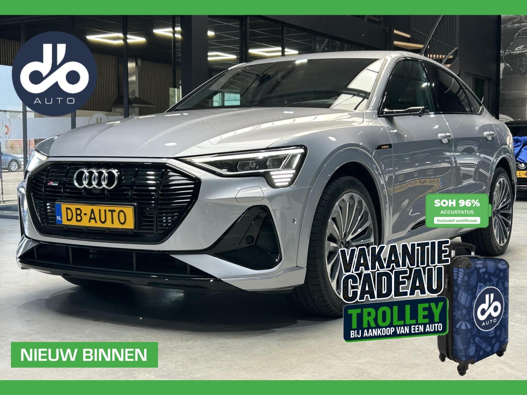 Audi E-Tron Sportback 95kWh Quattro S-Line 55 quattro S Edit, Auto's, Audi, Gebruikt, Zwart, 95 kWh, Automatische klimaatregeling