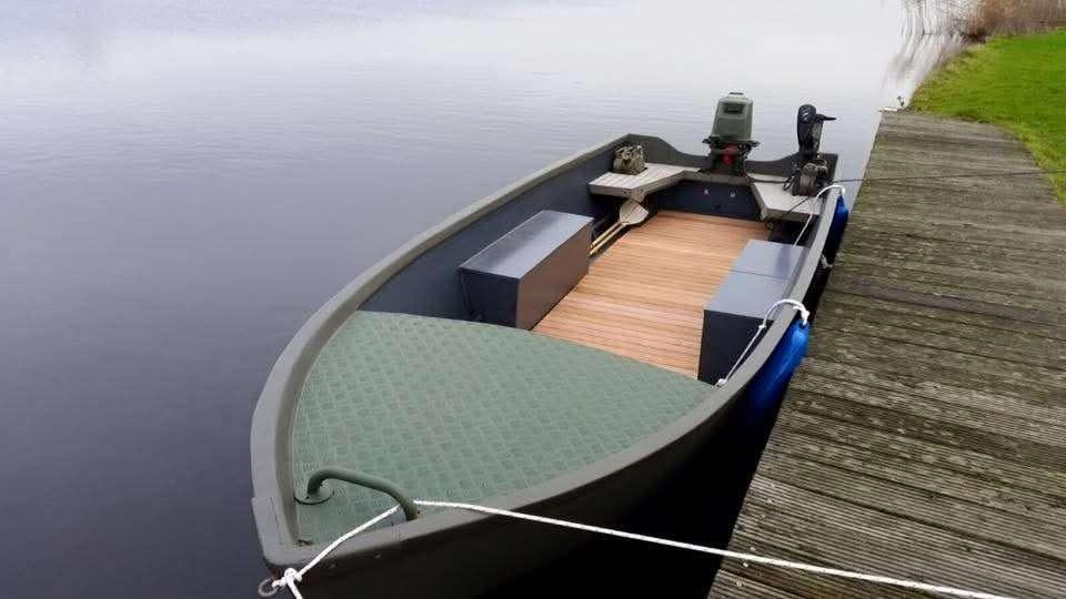 unieke vis/toerboot Fassmer Sturmboot incl motor en trailer, Ophalen, Overige merken, Gebruikt, 55 pk