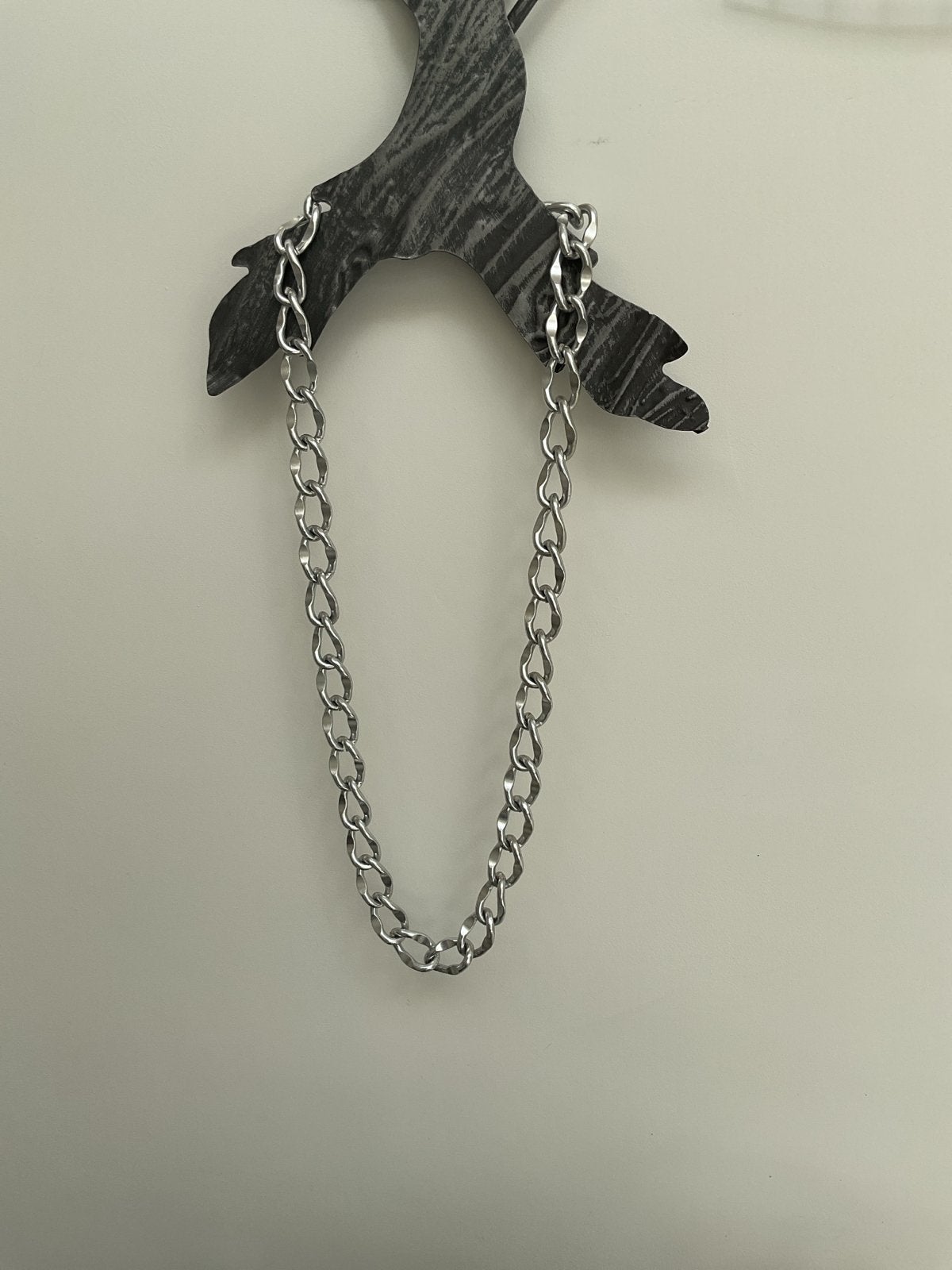 Lichtgewicht aluminium ketting - 92 cm, Ophalen of Verzenden, Gebruikt, Zilver, Overige materialen