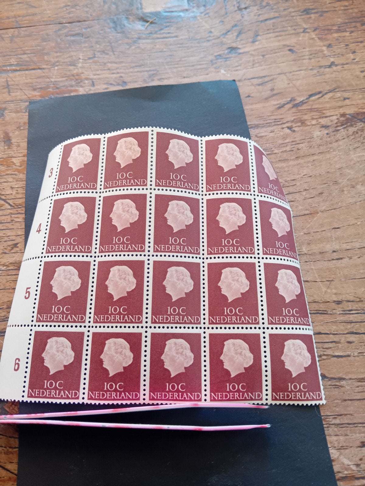 Blokje van 25 postzegels Nederland 10C Koningin Wilhelmina, Postzegels en Munten, Postzegels | Nederland, Ophalen of Verzenden