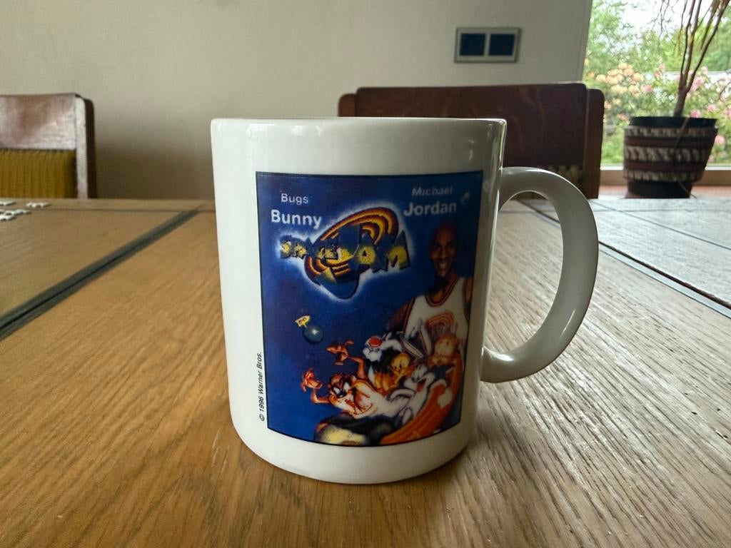 Beker Looney Tunes Space Jam 1996 met Michael Jordan, Ophalen of Verzenden, Looney Tunes, Gebruikt, Gebruiksvoorwerp