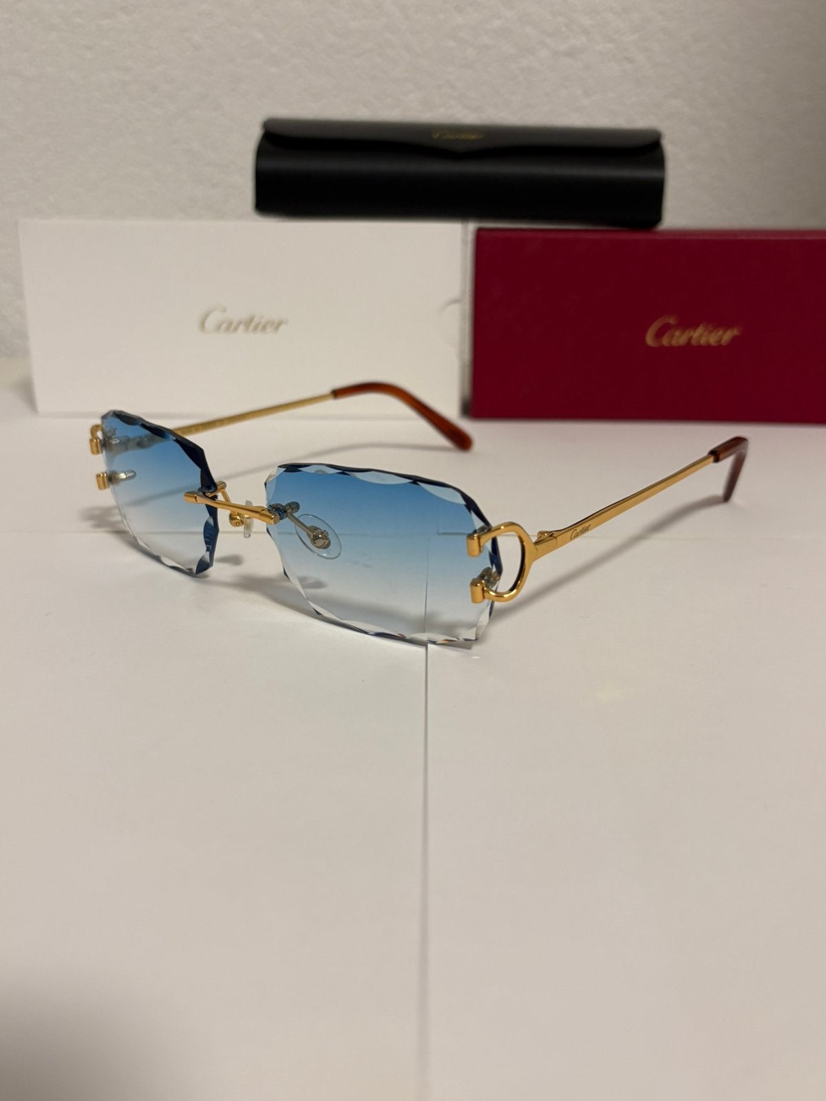 Cartier Picadilly Zonnebril blauw, Overige merken, Zonnebril, Blauw, Nieuw