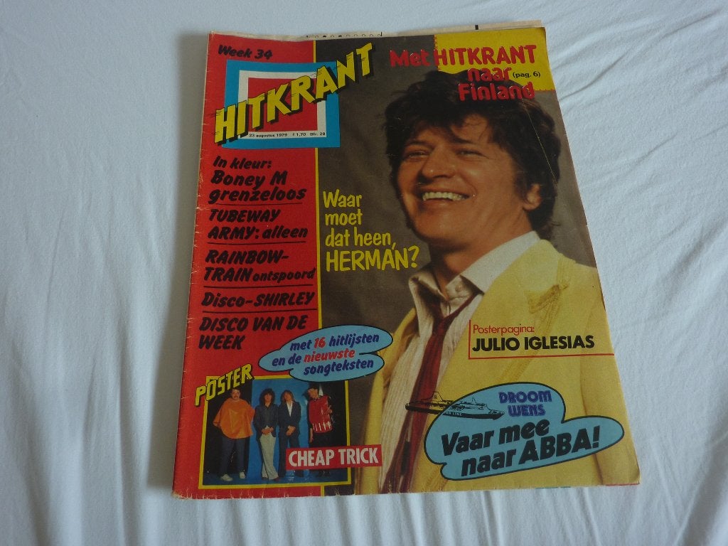 HITKRANT NR 34 1979-H BROOD-ABBA-BONEY M-CHEAP TRICK, Verzenden, 1960 tot 1980, Tijdschrift