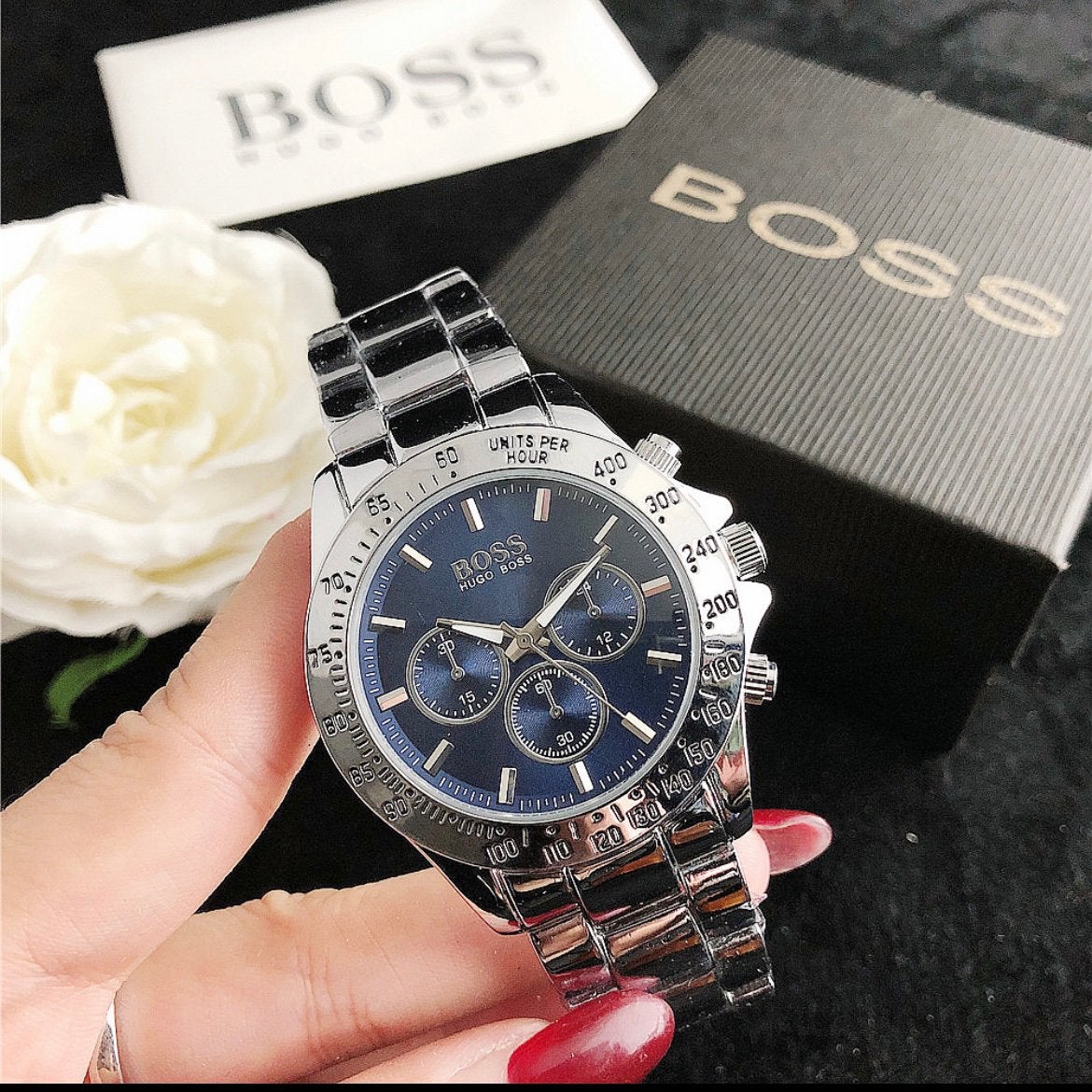 Hugo boss chronograaf horloge 39MM, Sieraden, Tassen en Uiterlijk, Horloges | Kinderen, Ophalen of Verzenden, Zo goed als nieuw