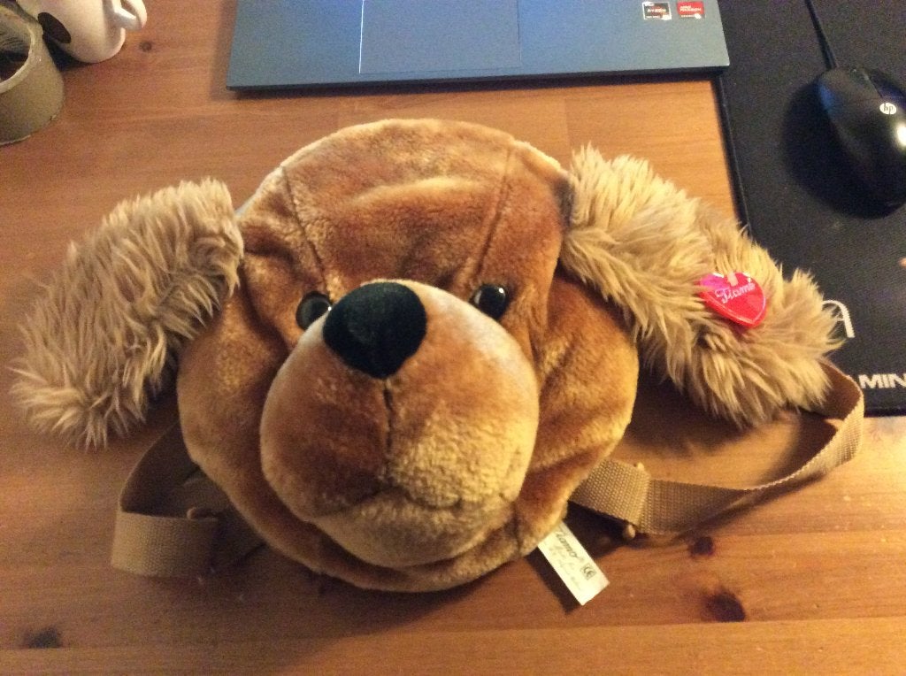 Rugtas "Hond" 40 x 25 cm van het merk Tiamo, Ophalen of Verzenden, Bruin, Hond, Rugzakfunctie