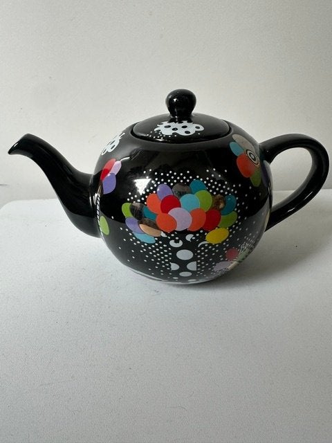 Pylones Crea Crea Theepot - Zwart met Kleurrijke, Ophalen of Verzenden, Zo goed als nieuw