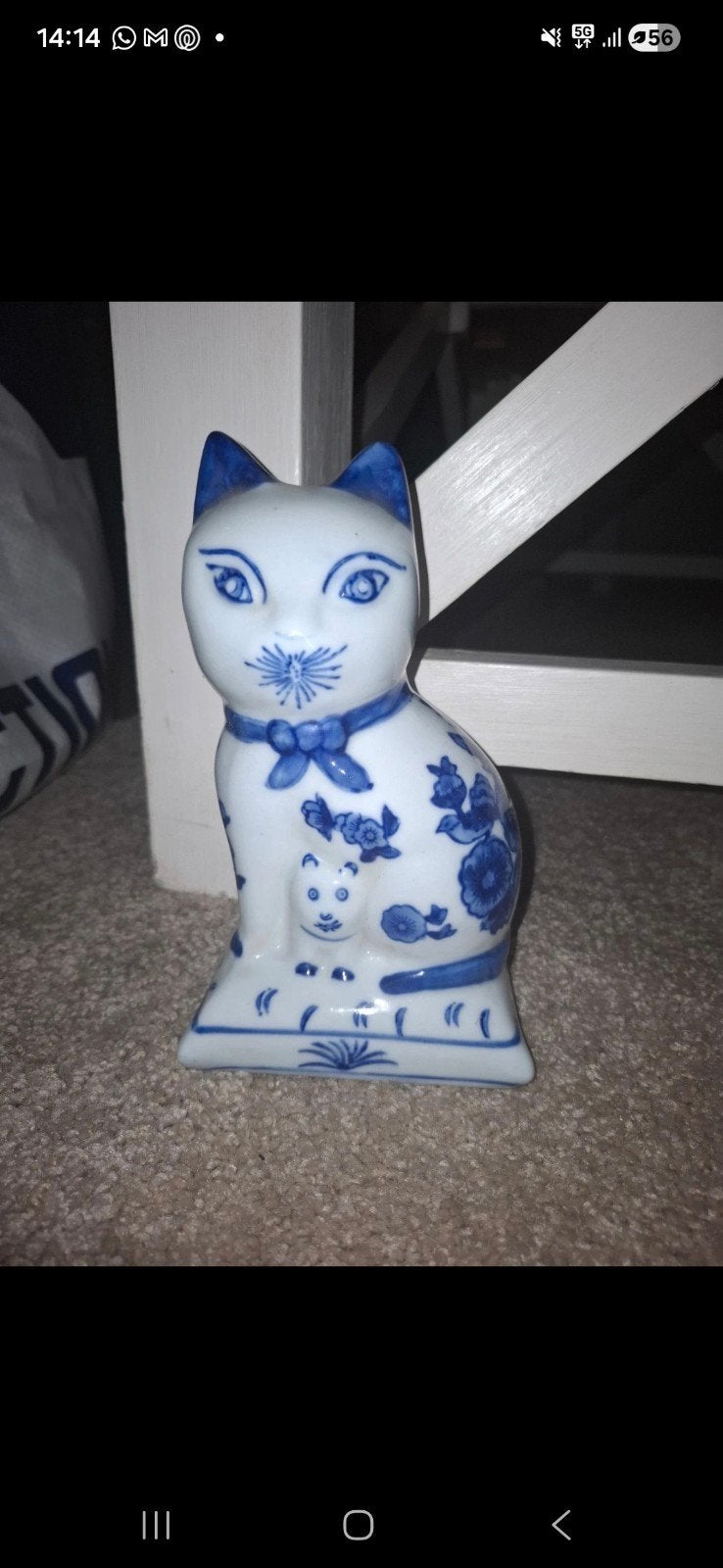 kattenbeeldje, Antiek en Kunst, Antiek | Porselein, Ophalen of Verzenden