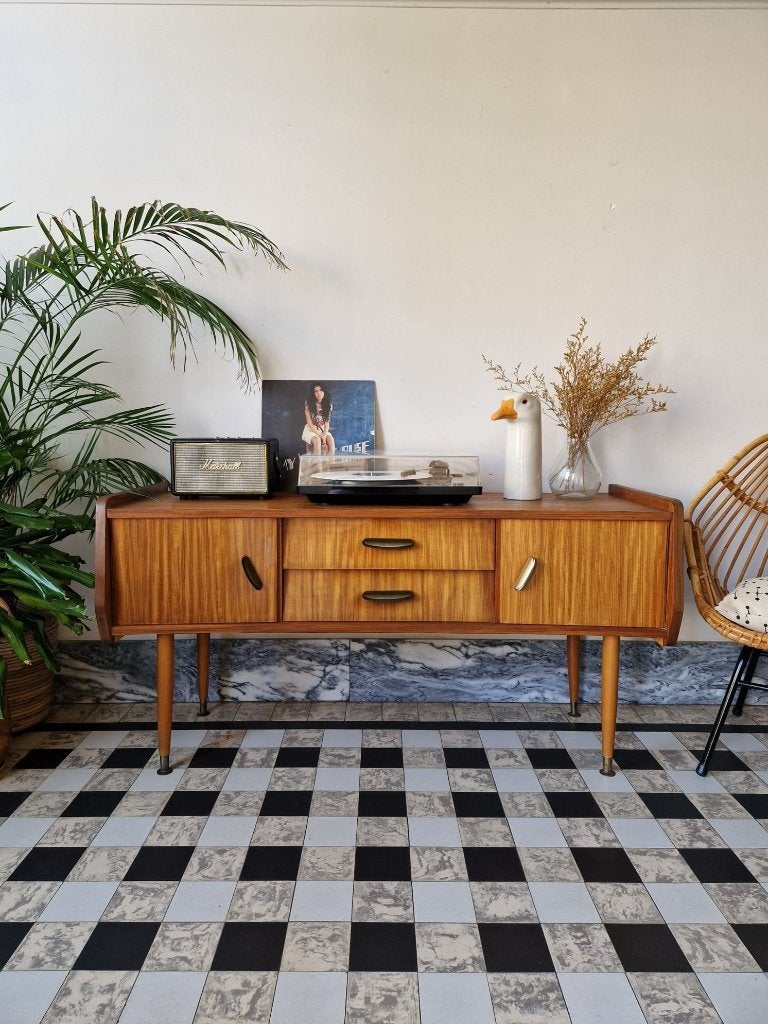 Vintage midcentury dressoir | platenspeler meubel | kast, Ophalen, Gebruikt