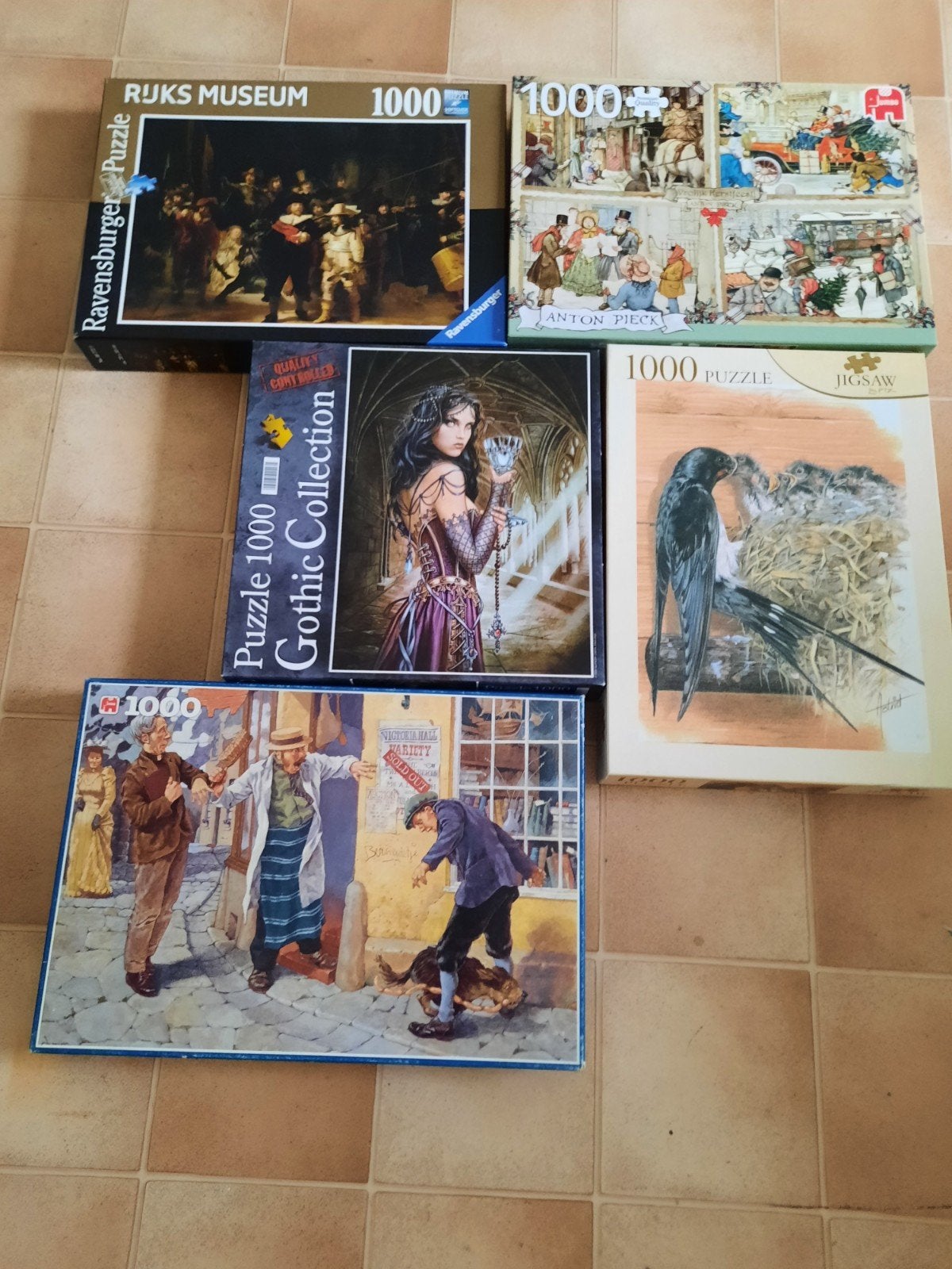 39 Legpuzzels - Diverse Merken en Afbeeldingen, Ophalen, 500 t/m 1500 stukjes, Gebruikt