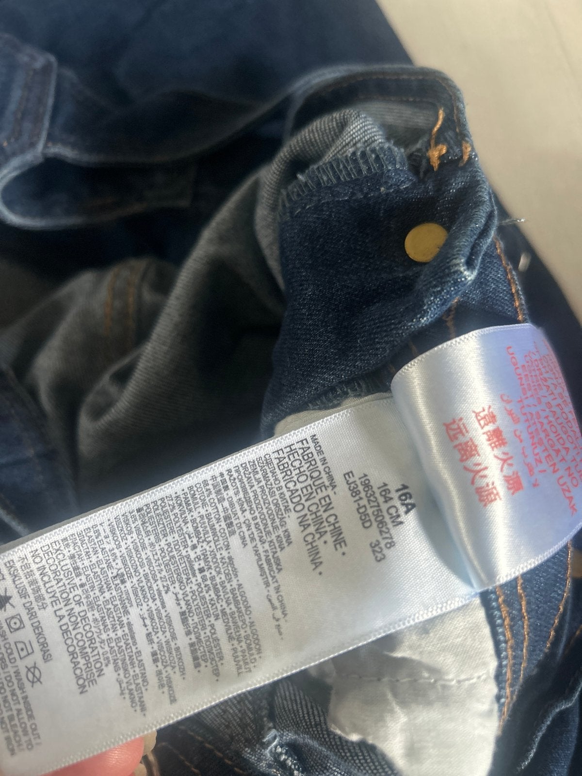 Levi's spijker tuinbroek maat 16A (164CM), Blauw, Ophalen of Verzenden, Maat 34 (XS) of kleiner, Lang