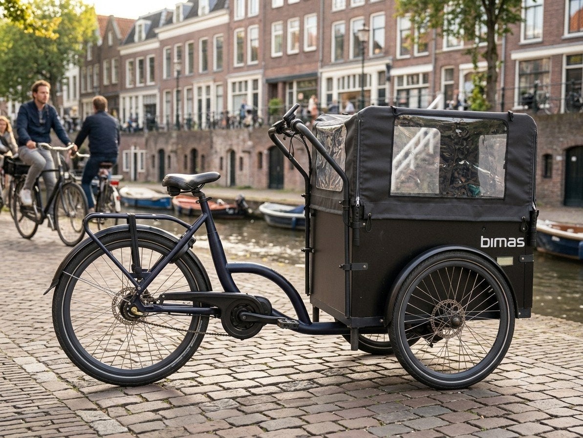 Bimas eCargo 3.3 Premium bakfiets met middenmotor, Overige merken, Gebruikt, Goederen, Huif