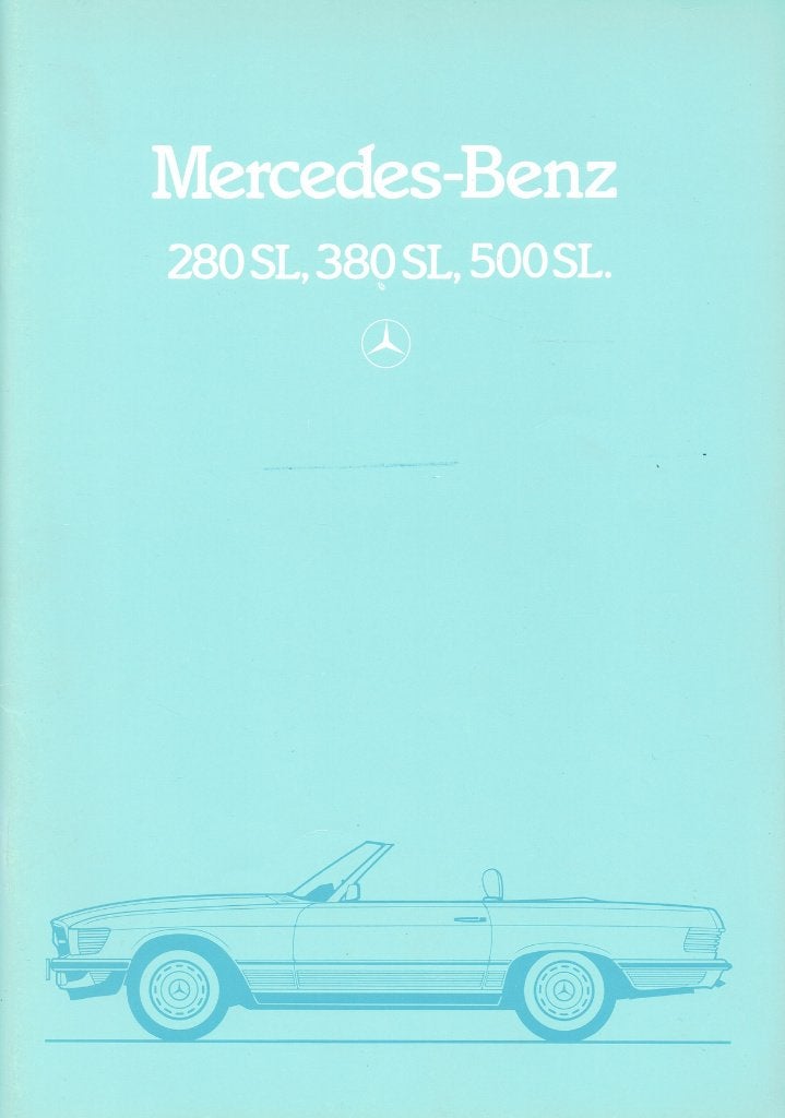 Folder Mercedes-Benz 280 SL - 380 SL - 500 SL (R107 - 1981), Ophalen of Verzenden, Gelezen, Mercedes
