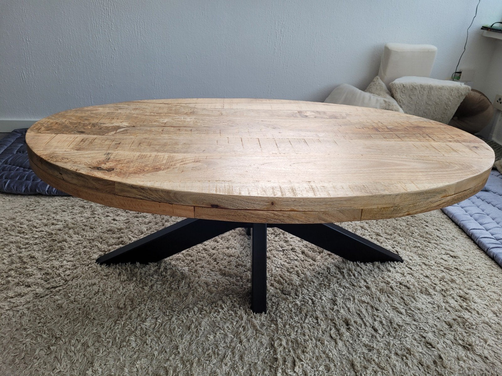 Salontafel mangohout, Huis en Inrichting, Ophalen, 100 tot 150 cm, 50 tot 100 cm, Zo goed als nieuw