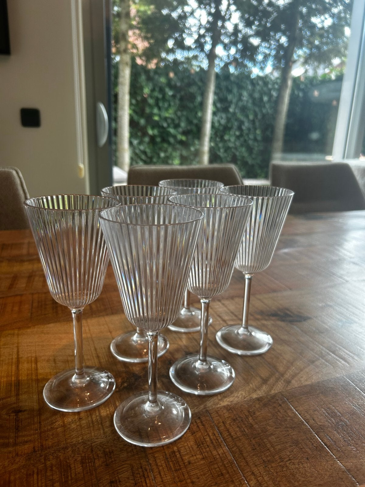 Set van 6 plastic champagneglazen - ideaal voor feestjes, Overige typen, Kunststof, Ophalen of Verzenden, Zo goed als nieuw
