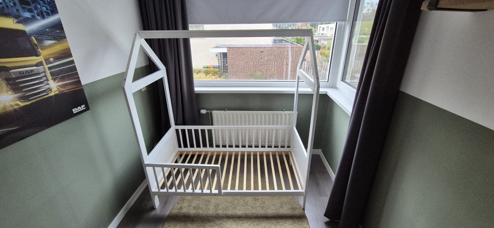 Peuterbed huisje 150x70 cm - Inclusief lattenbodem, Gebruikt, 70 tot 85 cm, 140 tot 160 cm, Ophalen