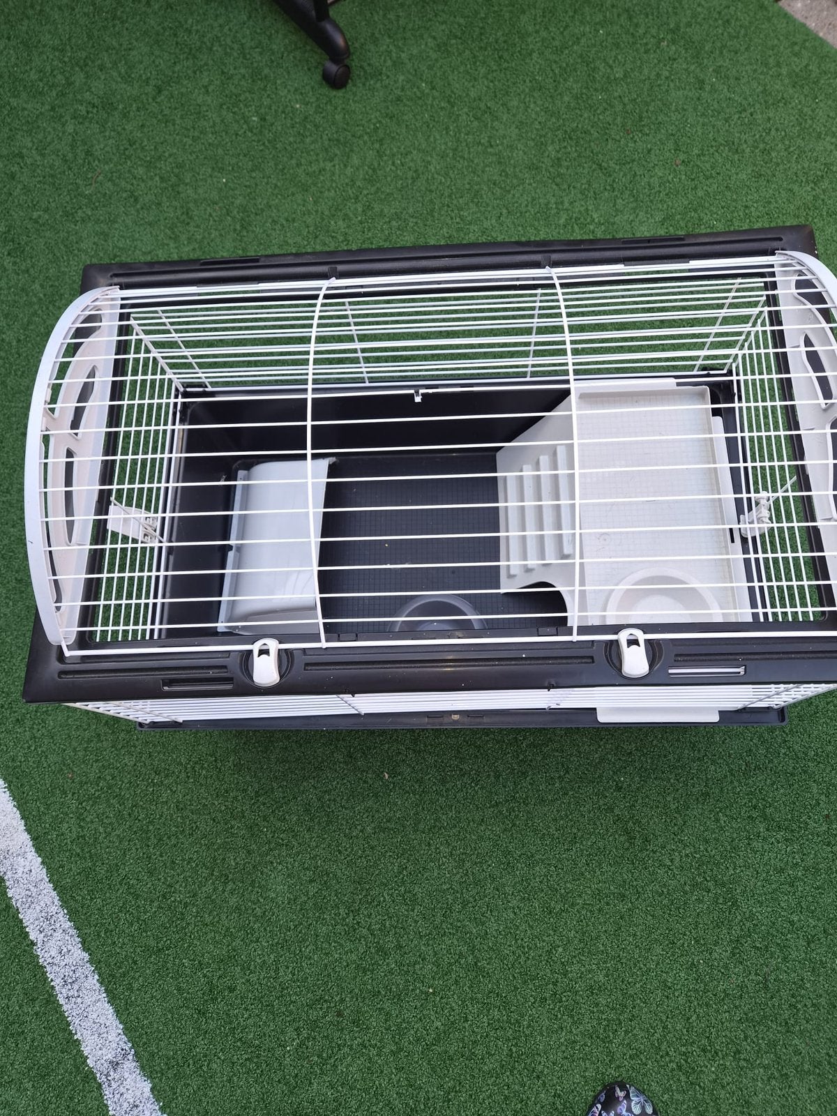 Ferplast Konijnenkooi Casita 100 - Kooi - Zwart 96x57x56 cm, Kooi, Cavia, Zo goed als nieuw, 75 tot 110 cm