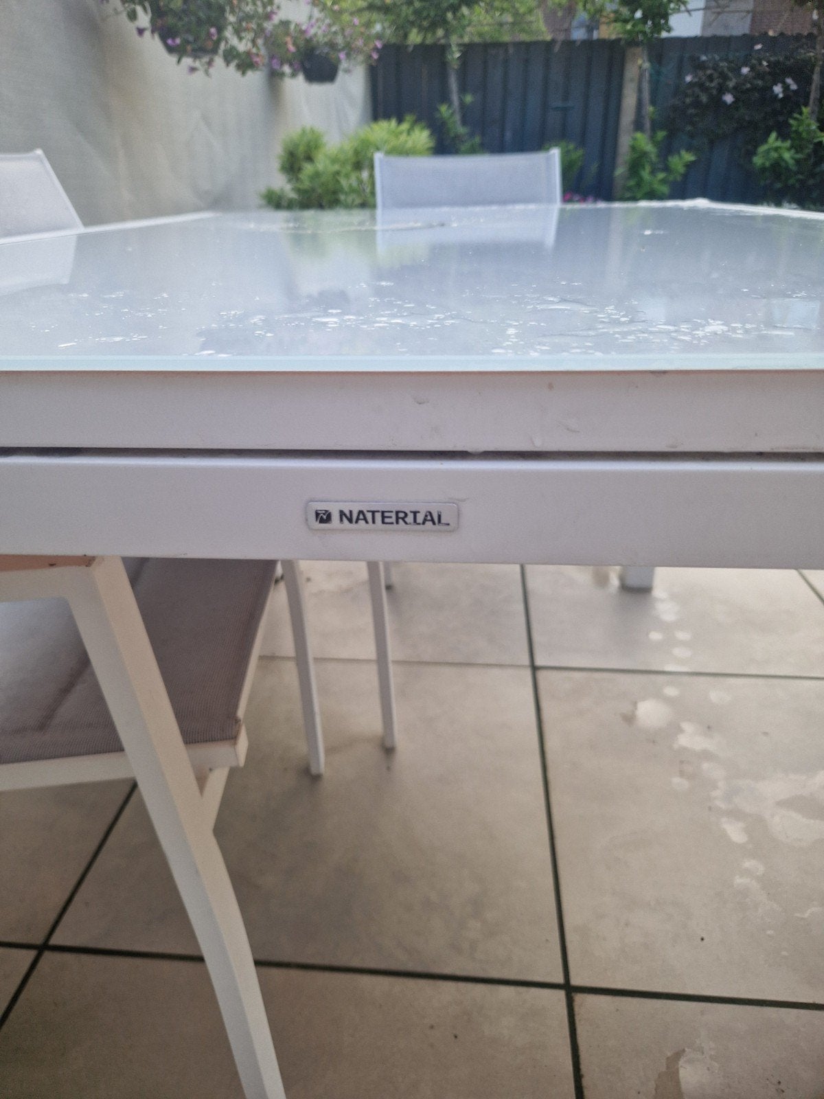 Tuinset wit, Ophalen, Gebruikt, Rechthoekig, Aluminium