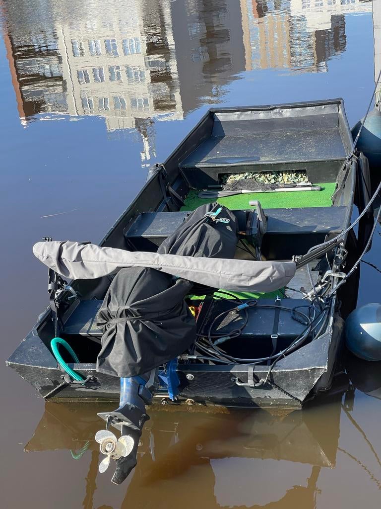 Aluminium boot met Yamaha 4-takt 20 pk buitenboordmotor, Watersport en Boten, Ophalen, 10 tot 30 pk, Gebruikt, Aluminium