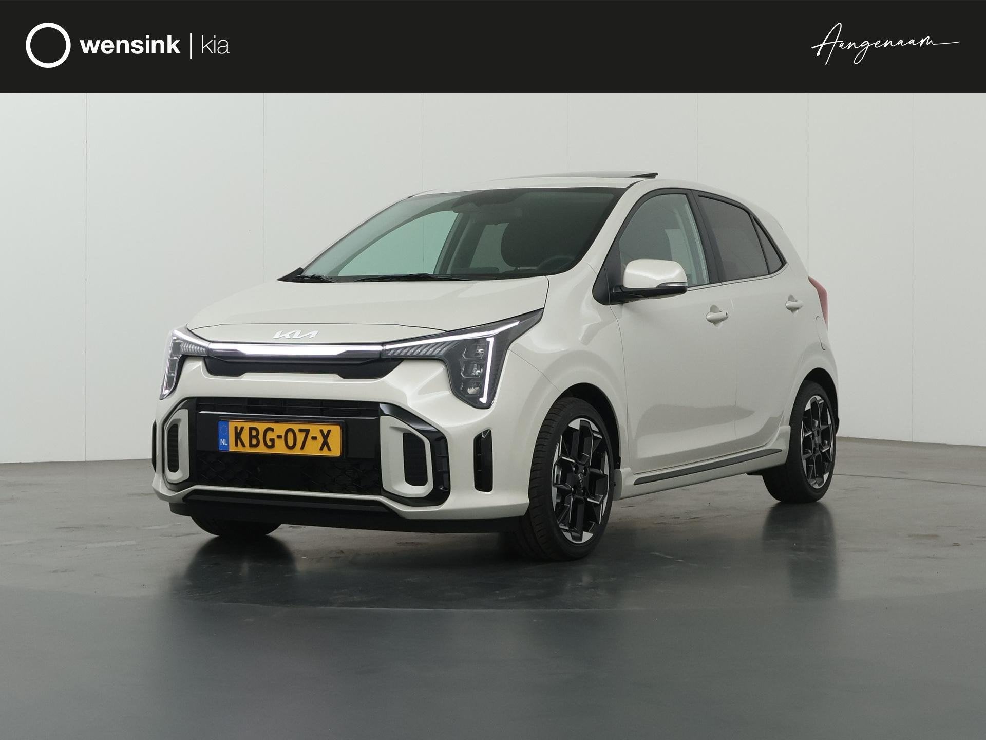 Kia Picanto 1.0 DPI GT-Line AMT | Panoramaschuifdak | Stoelv, Auto's, 63 pk, 4 stoelen, Beige, Origineel Nederlands