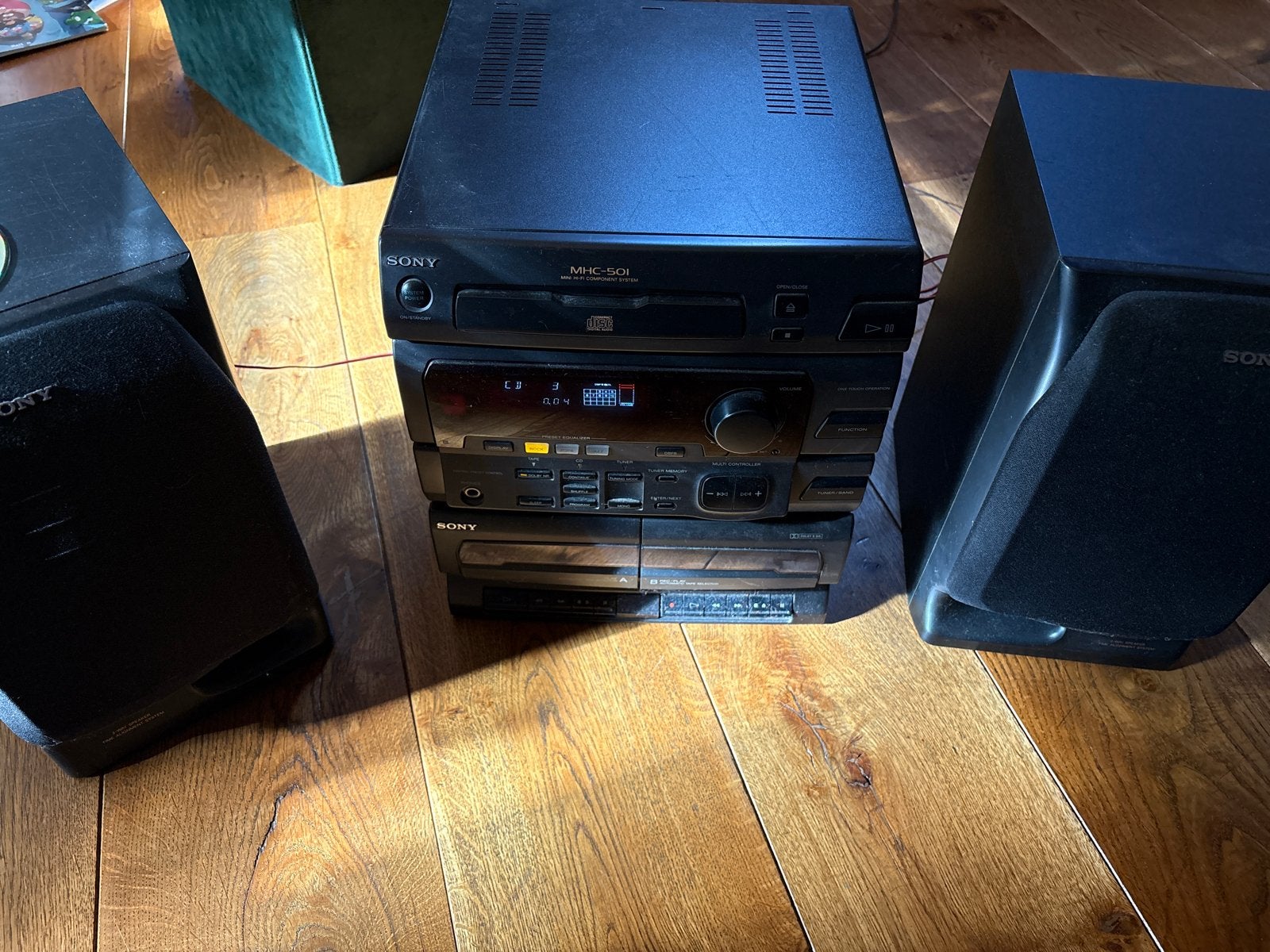Sony MHC-501 Mini Hifi Set met CD, Cassette, Radio&Speakers, Ophalen, Gebruikt, Cassettedeck, Microset