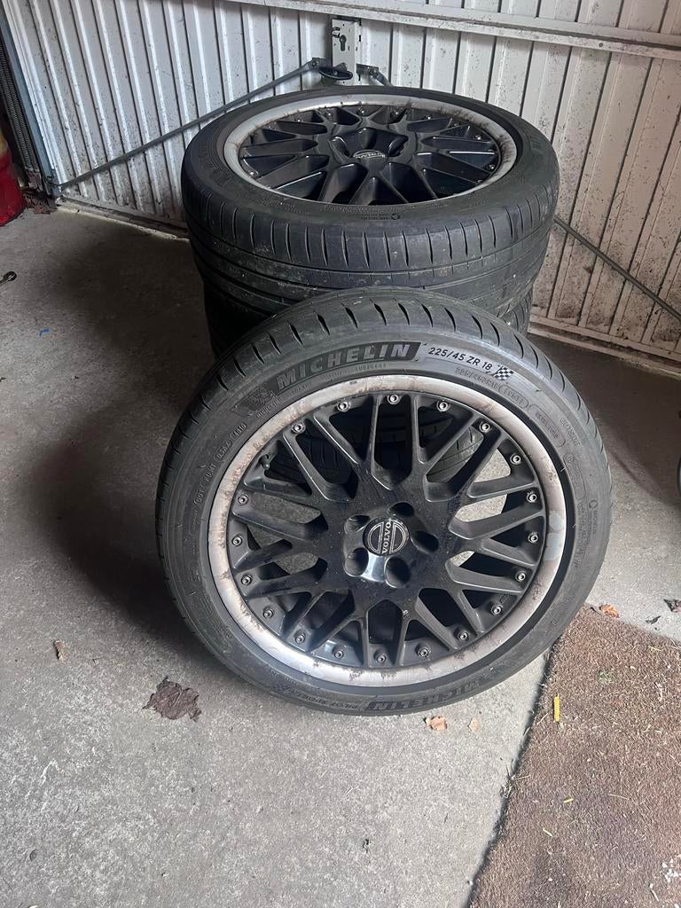 BBS 18 inch velgen op Michelin Pilot Sport4 225/45 ZR18, Ophalen, Gebruikt