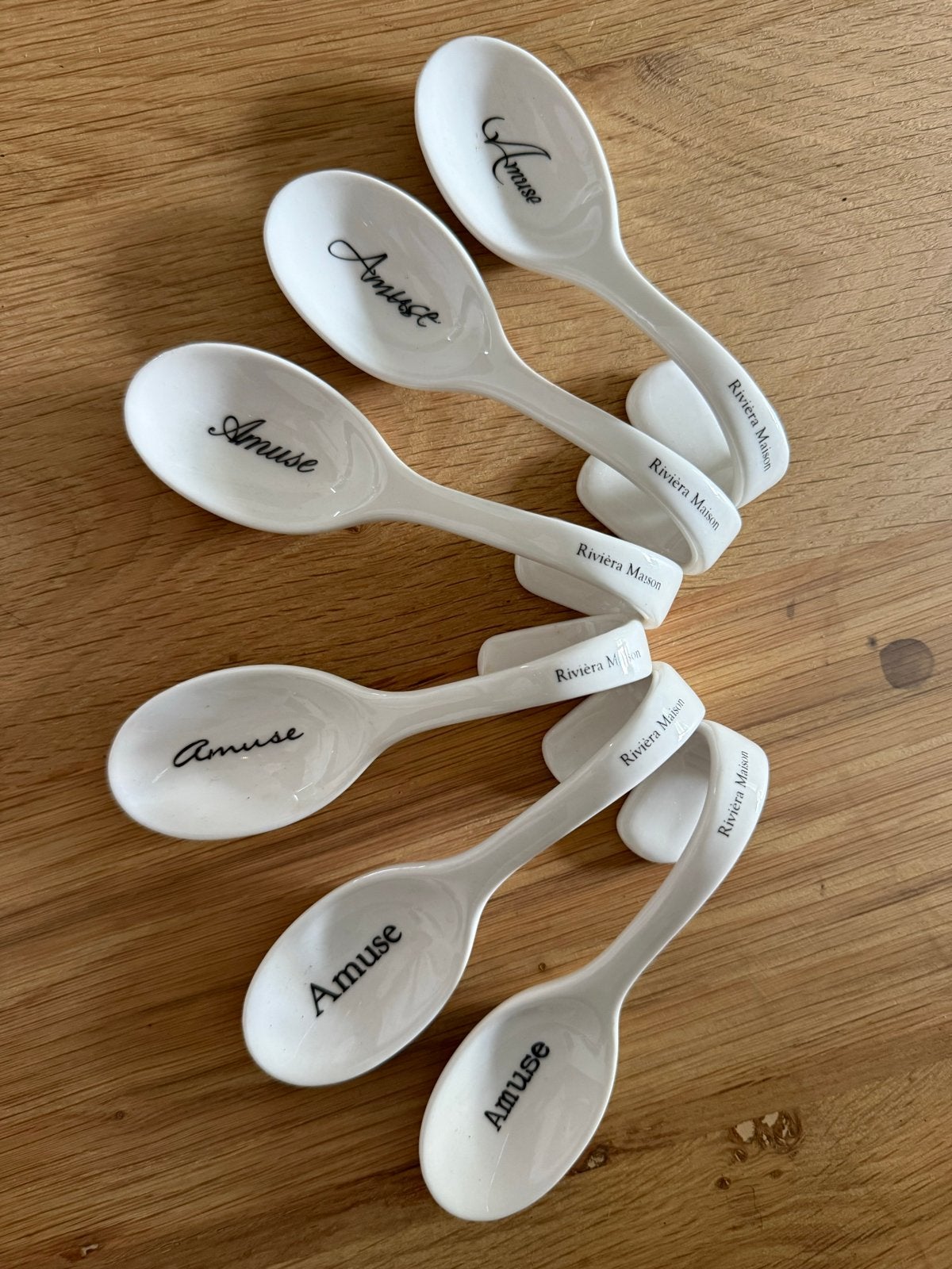Rivièra Maison Amuse lepeltjes - Set van 6, Ophalen, Overige merken, Keramiek, Overige typen