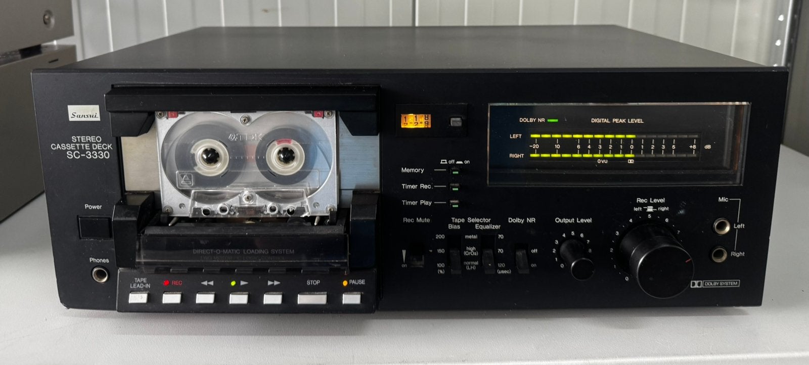 Sansui SC-3330 cassettedeck, Audio, Tv en Foto, Ophalen, Enkel, Overige merken, Tiptoetsen