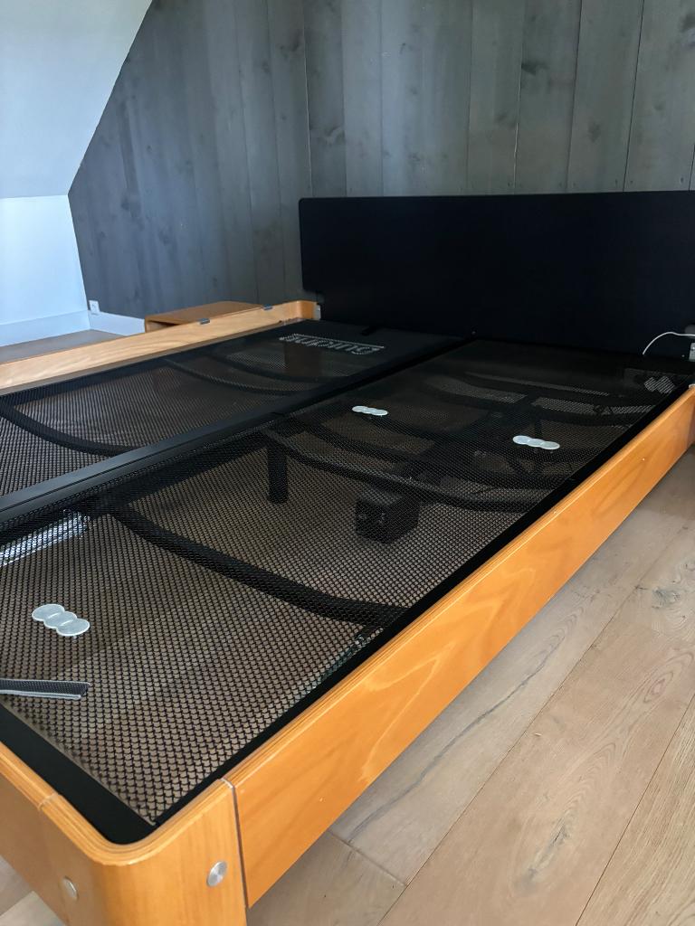 180x220 Auping Auronde bed + Hoofdbord electrisch 1m, Ophalen, Overige kleuren, Tweepersoons, Zo goed als nieuw