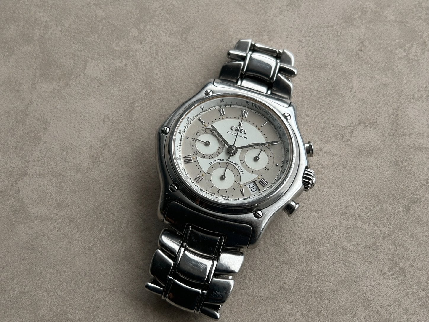 Ebel Le Modulor chronograaf herenhorloge, Sieraden, Tassen en Uiterlijk, Horloges | Heren, Ophalen of Verzenden, Zo goed als nieuw