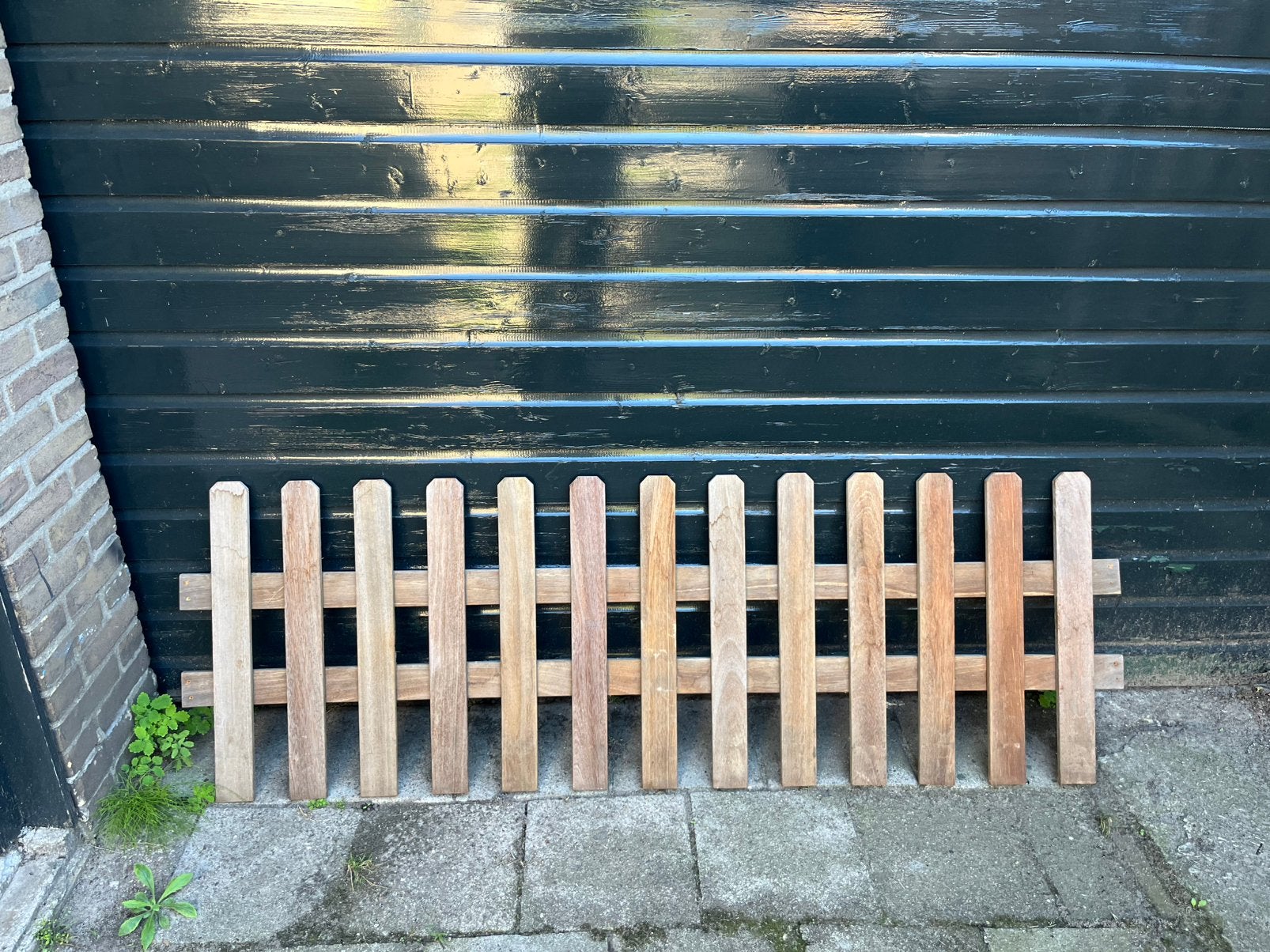 Houten tuinhek met poort - Gebruikt, Ophalen, Met poort, Gebruikt, Tuinhek