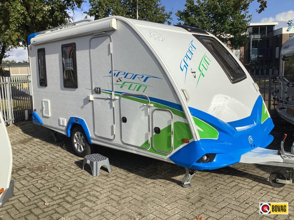 Knaus Sport en Fun 480 QL mover/ cassetteluifel, Caravans en Kamperen, Bedrijf, Tot en met 3, Fietsenrek, Knaus