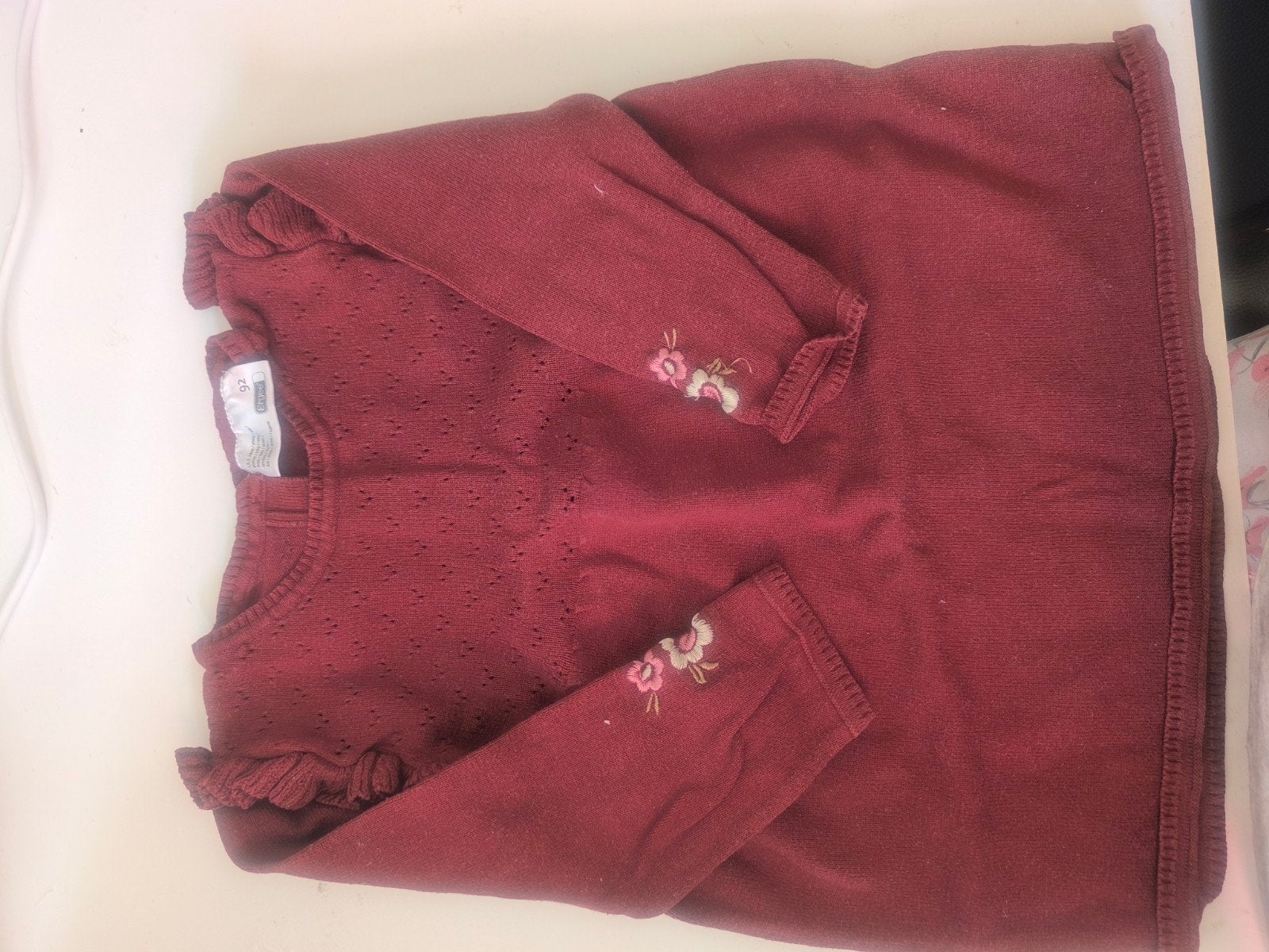 Ergee rood jurkje maat 92 met bloemen borduursel, Kinderen en Baby's, Kinderkleding | Maat 92, Gebruikt, Meisje, Ophalen of Verzenden