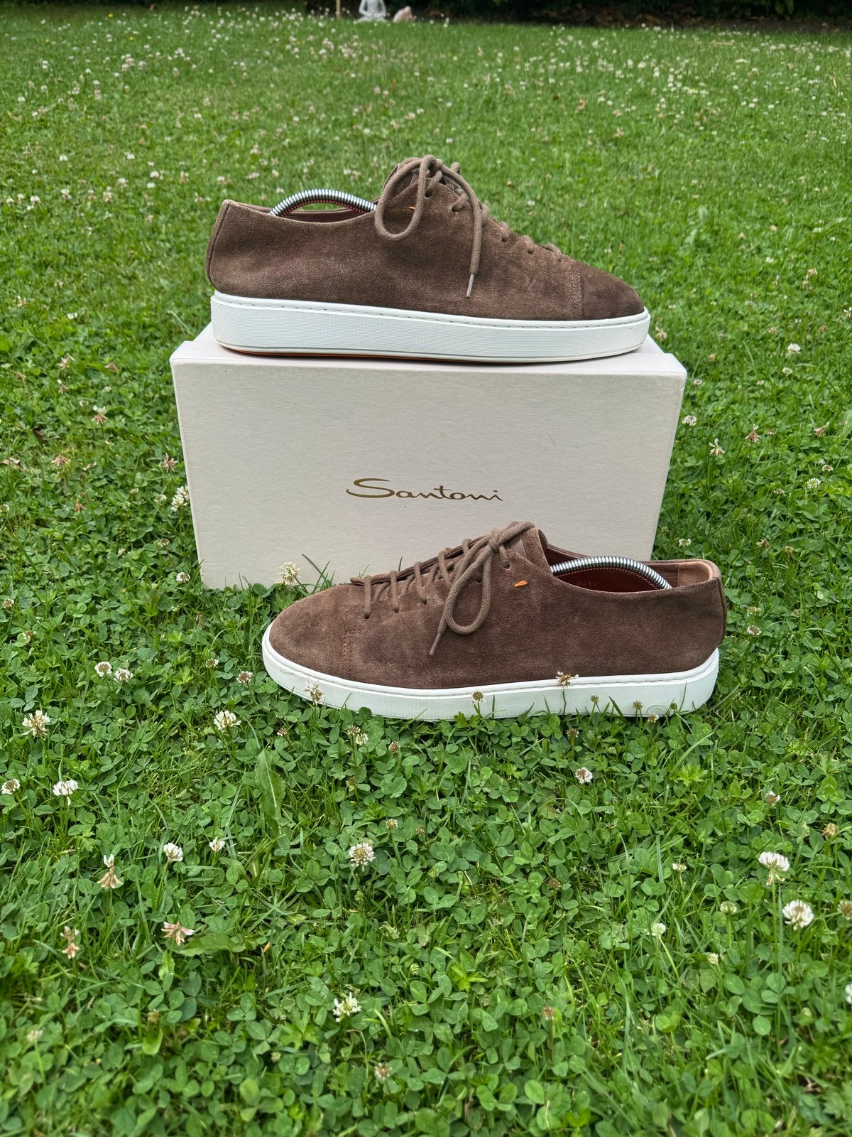 Santoni sneakers bruin UK10/EU44, Kleding | Heren, Schoenen, Ophalen of Verzenden, Gedragen, Bruin, Sneakers of Gympen