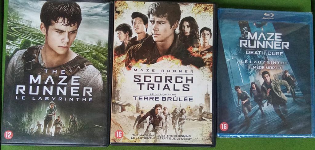 The Maze Runner Trilogie  (3 films) 2x dvd 1 x blu-ray, Cd's en Dvd's, Vanaf 16 jaar, Ophalen of Verzenden, Boxset