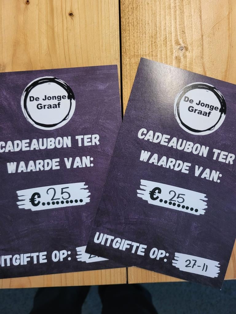 Cadeaubon, Tickets en Kaartjes, Eén persoon, Cadeaubon